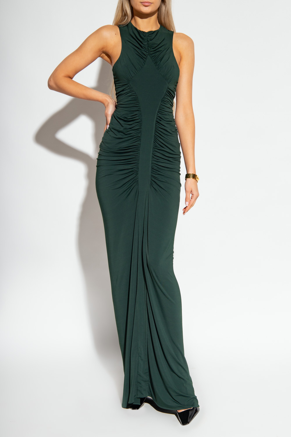 SchaferandweinerShops TW - Green Maxi dress with ruching